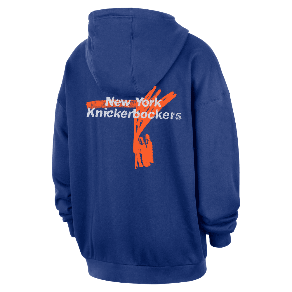 New York Knicks Courtside Men's Jordan NBA Club Premium Pullover Hoodie 'Rush Blue'