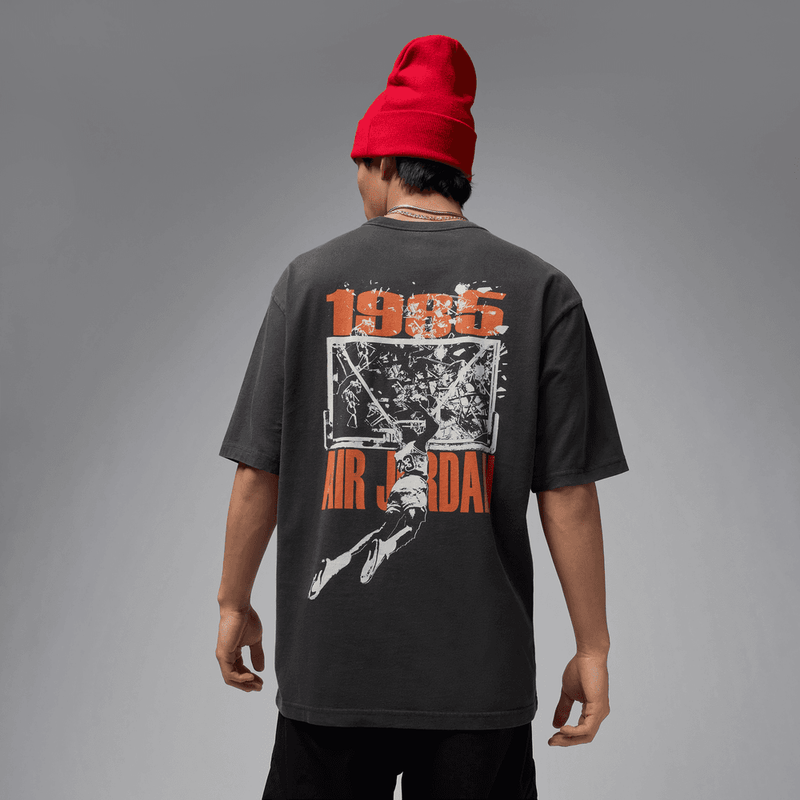 Jordan Brooklyn Men's Oversized Graphic T-Shirt 'Off Noir'
