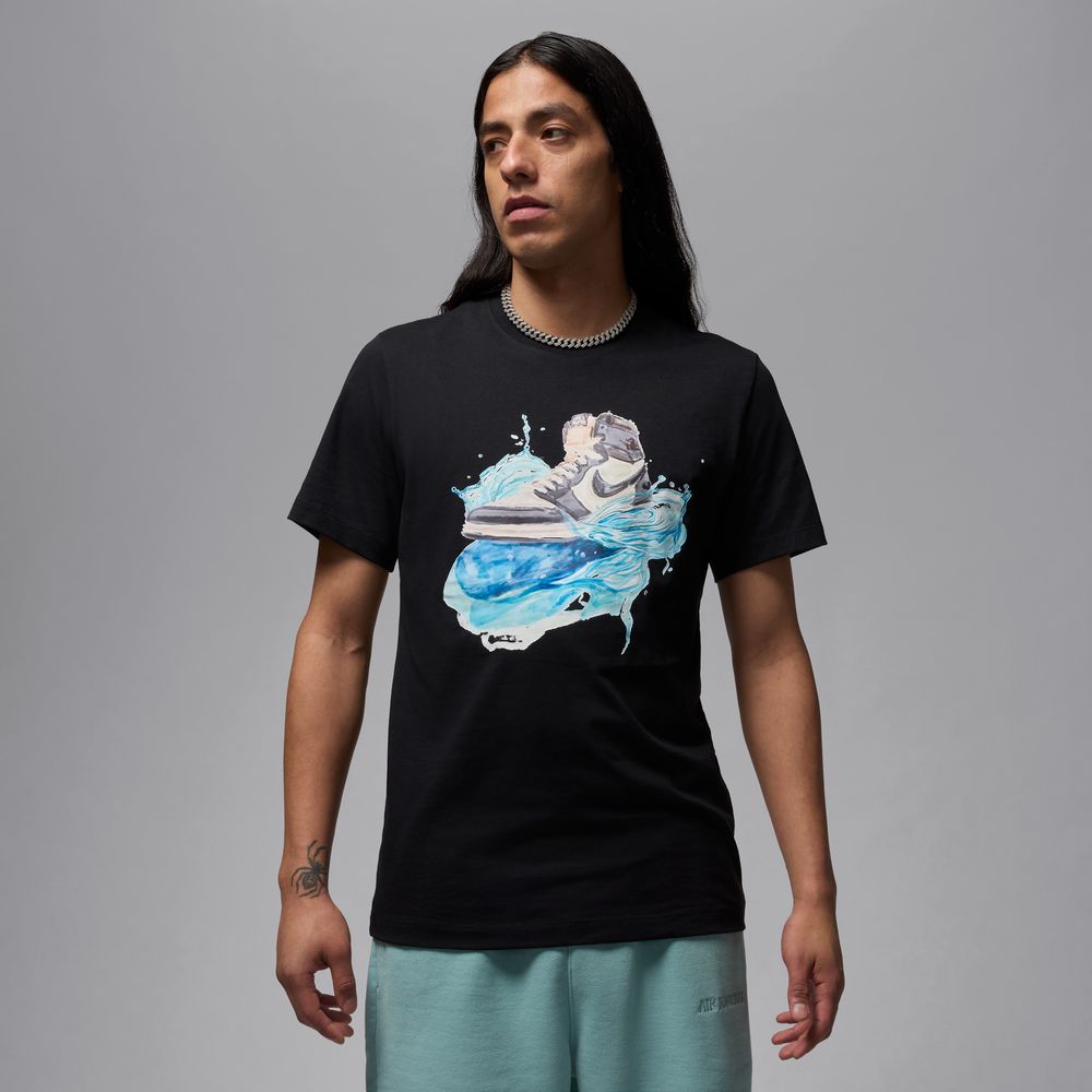 Jordan Flight Essentials AJ1 Men's Short-Sleeve T-Shirt 'Black/White'