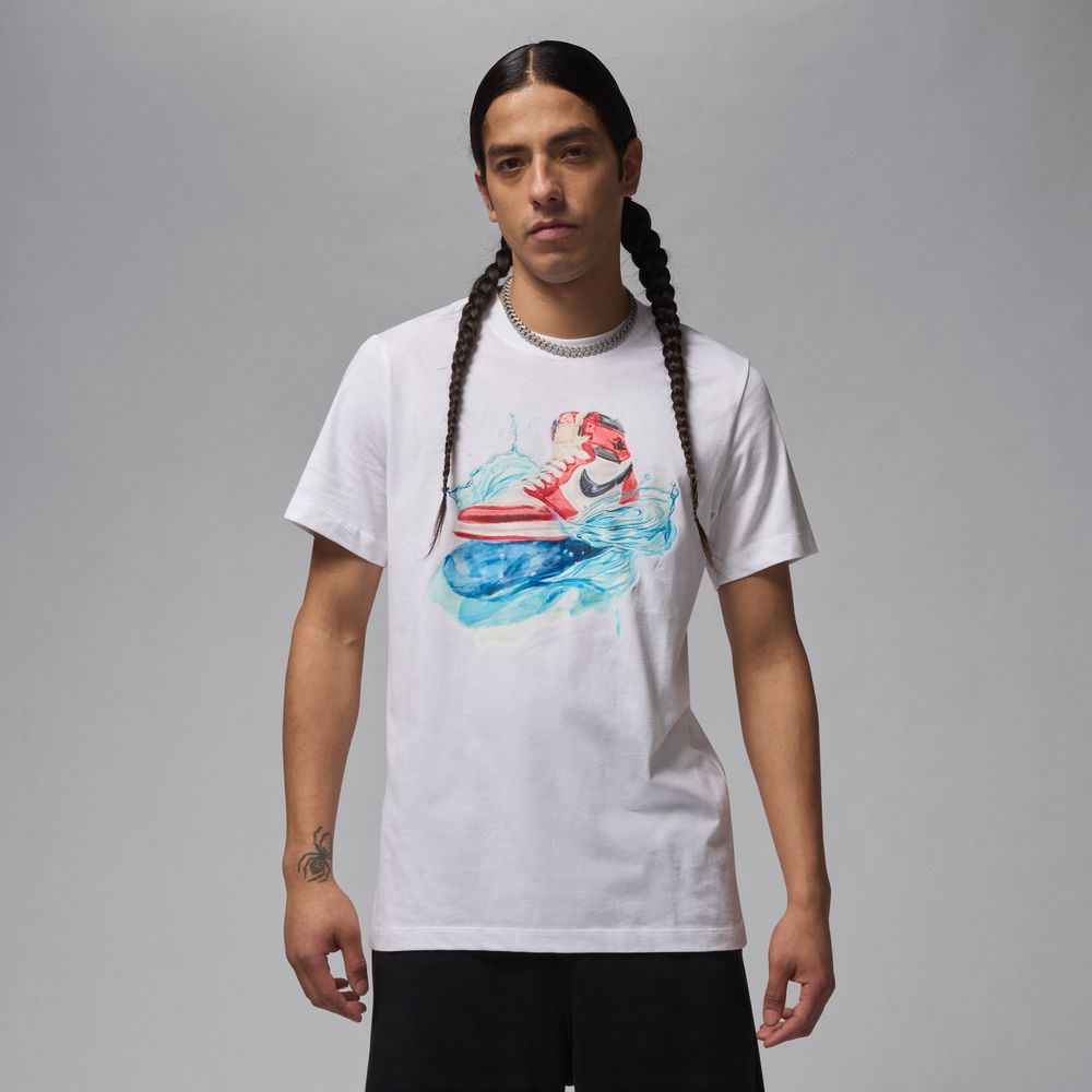 Jordan Flight Essentials AJ1 Men's Short-Sleeve T-Shirt 'White/Black'