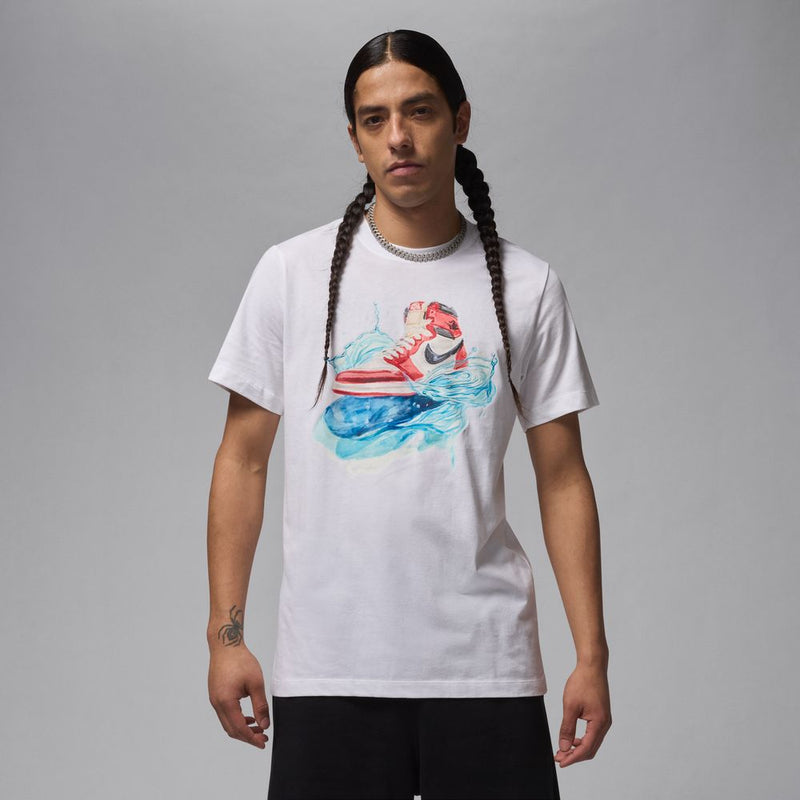 Jordan Flight Essentials AJ1 Men's Short-Sleeve T-Shirt 'White/Black'
