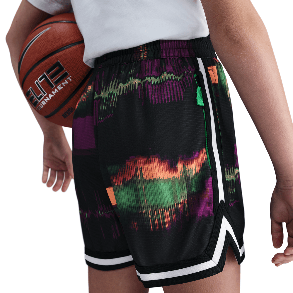 Nike DNA Big Kids' (Boys') Dri-FIT 5" Basketball Shorts 'Glitch Green/Black'