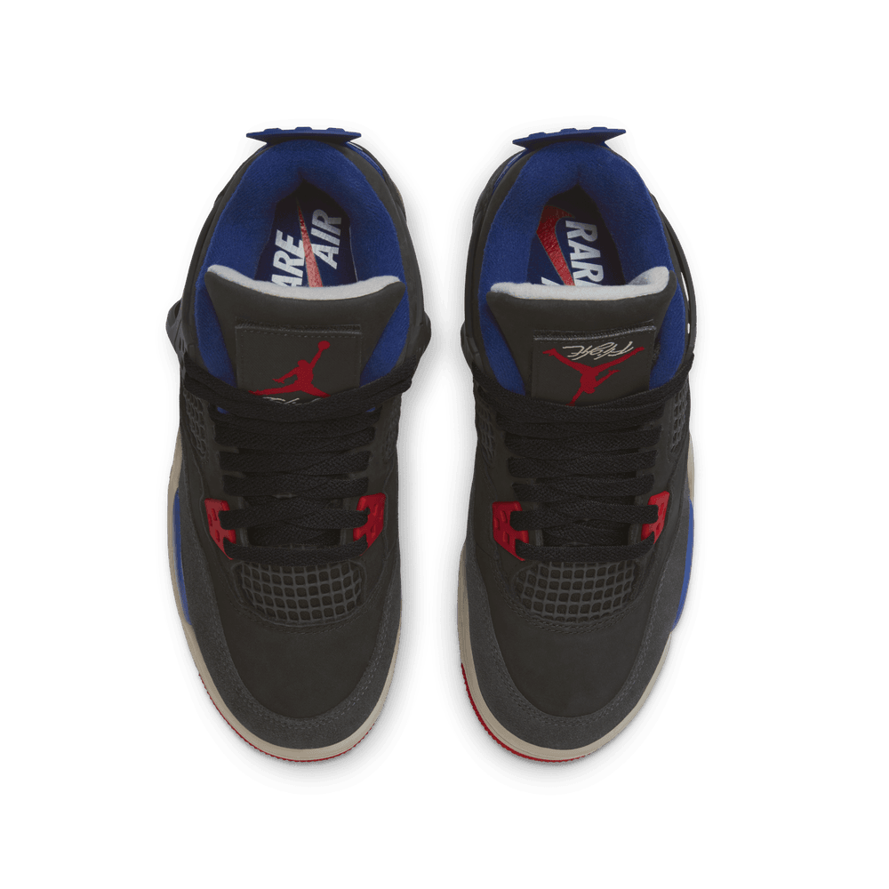 Air Jordan 4 Retro Big Kids' Shoes (GS) 'Black/Red/Blue/Smoke Grey'