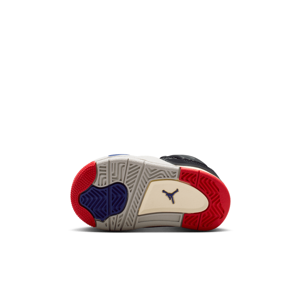 Jordan 4 Retro Baby/Toddler Shoes (TD) 'Black/Red/Blue/Smoke Grey'