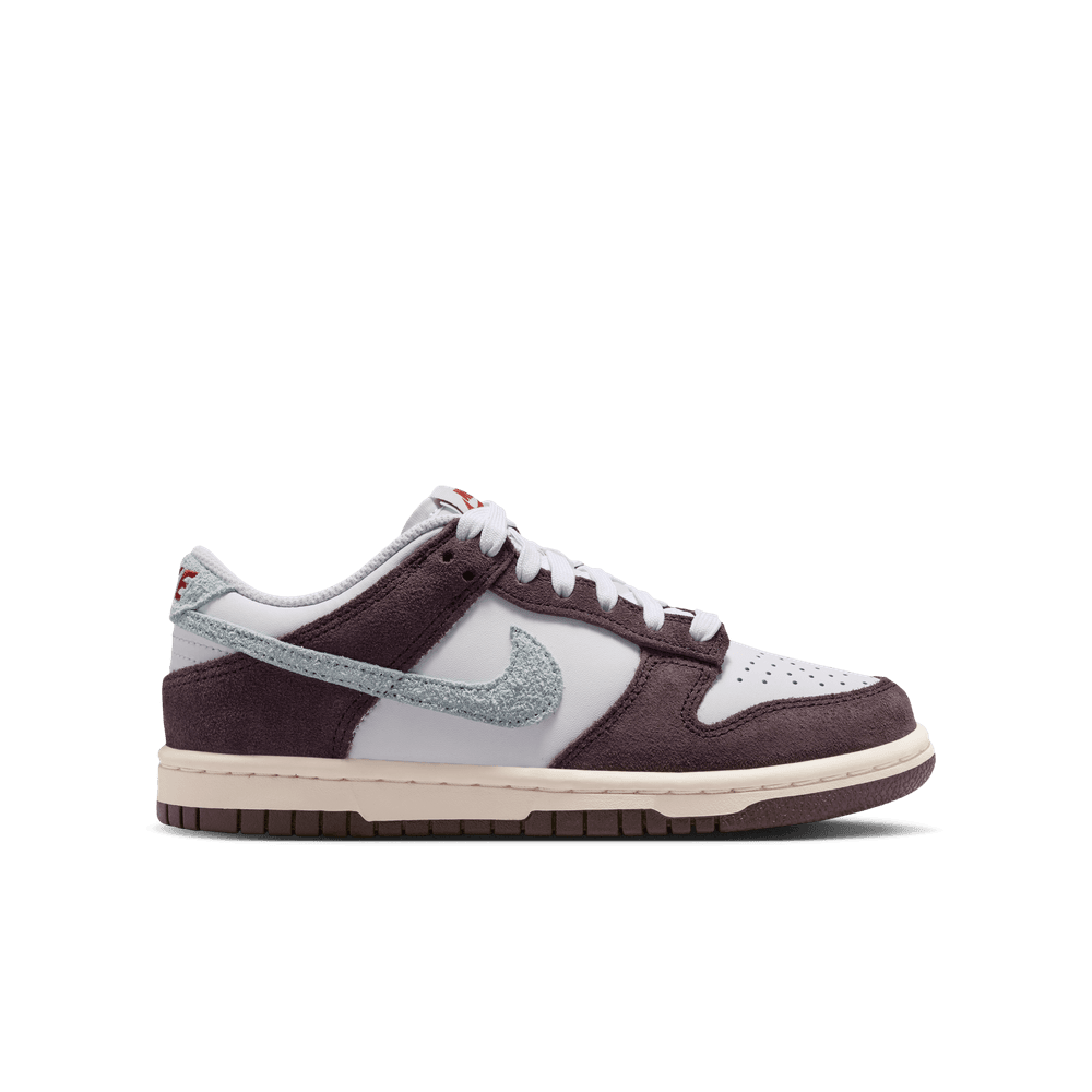 Nike Dunk Low SE Big Kids' Shoes (GS) 'White/Glacier Blue/Burgundy'