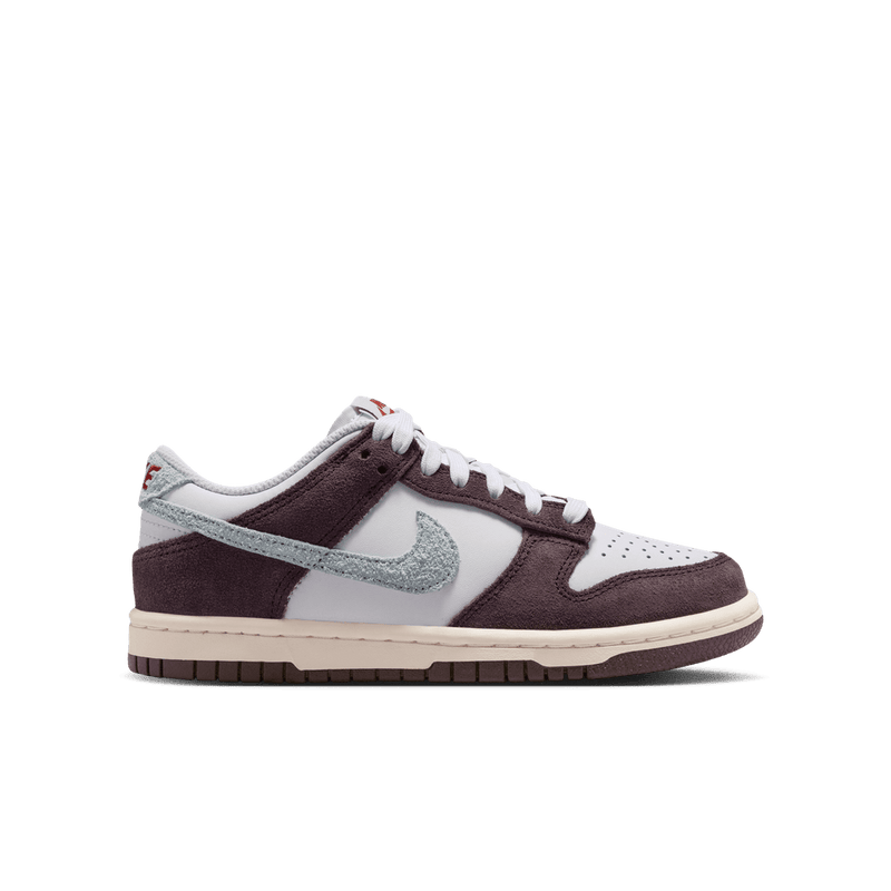 Nike Dunk Low SE Big Kids' Shoes (GS) 'White/Glacier Blue/Burgundy'