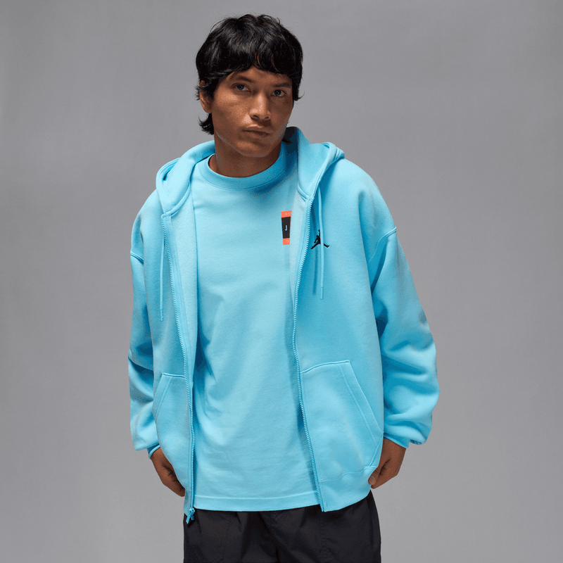 Jordan Brooklyn Fleece Men's Oversized Full-Zip Hoodie 'Blue Chill'