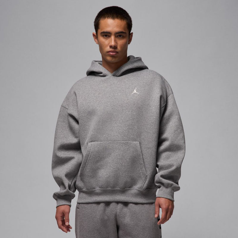 Jordan Brooklyn Fleece Men's Oversized Pullover Hoodie 'Carbon Heather/Sail'