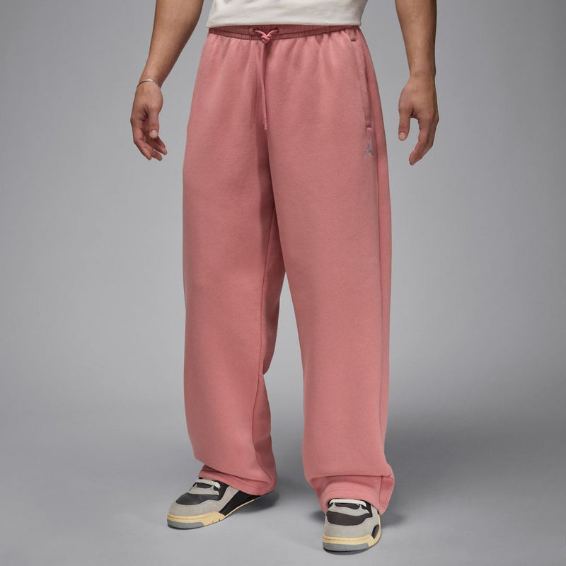Jordan Brooklyn Fleece Men's Oversized Open-Hem Pants 'Rust Pink/White'
