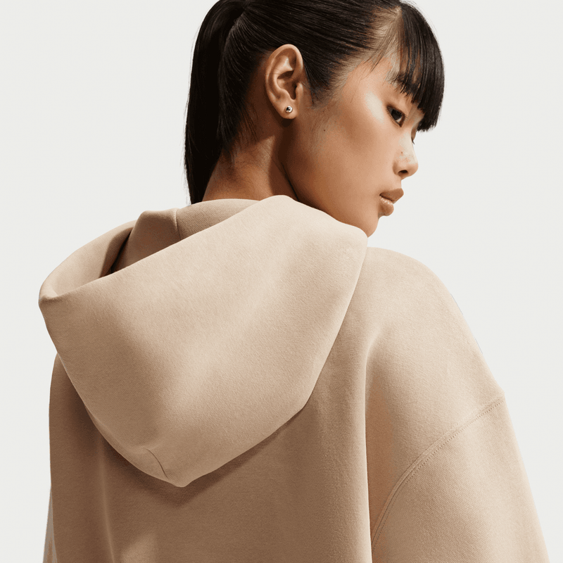 Nike Sportswear Phoenix Fleece Women's Oversized Cropped Henley Hoodie 'Linen'