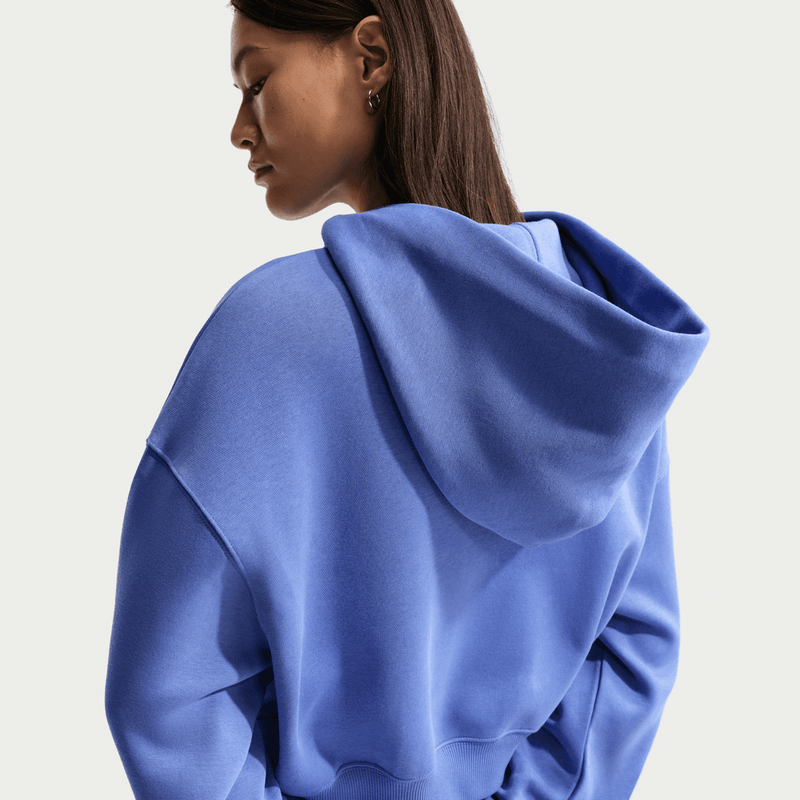 Nike Sportswear Phoenix Fleece Women's Oversized Cropped Henley Hoodie 'Medium Blue'