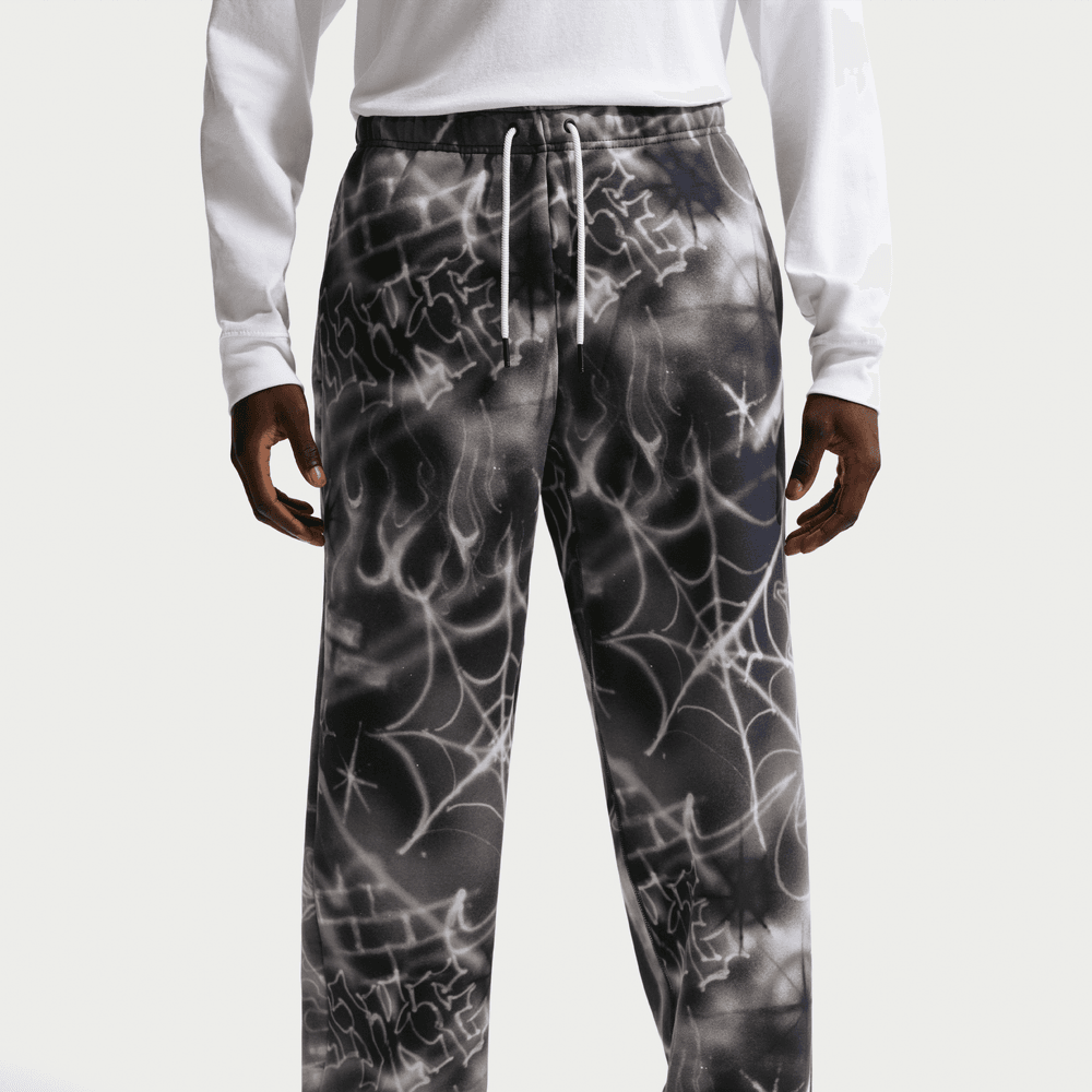 Nike Standard Issue Men's Brushed Open Hem Basketball Pants 'Black/Ivory'