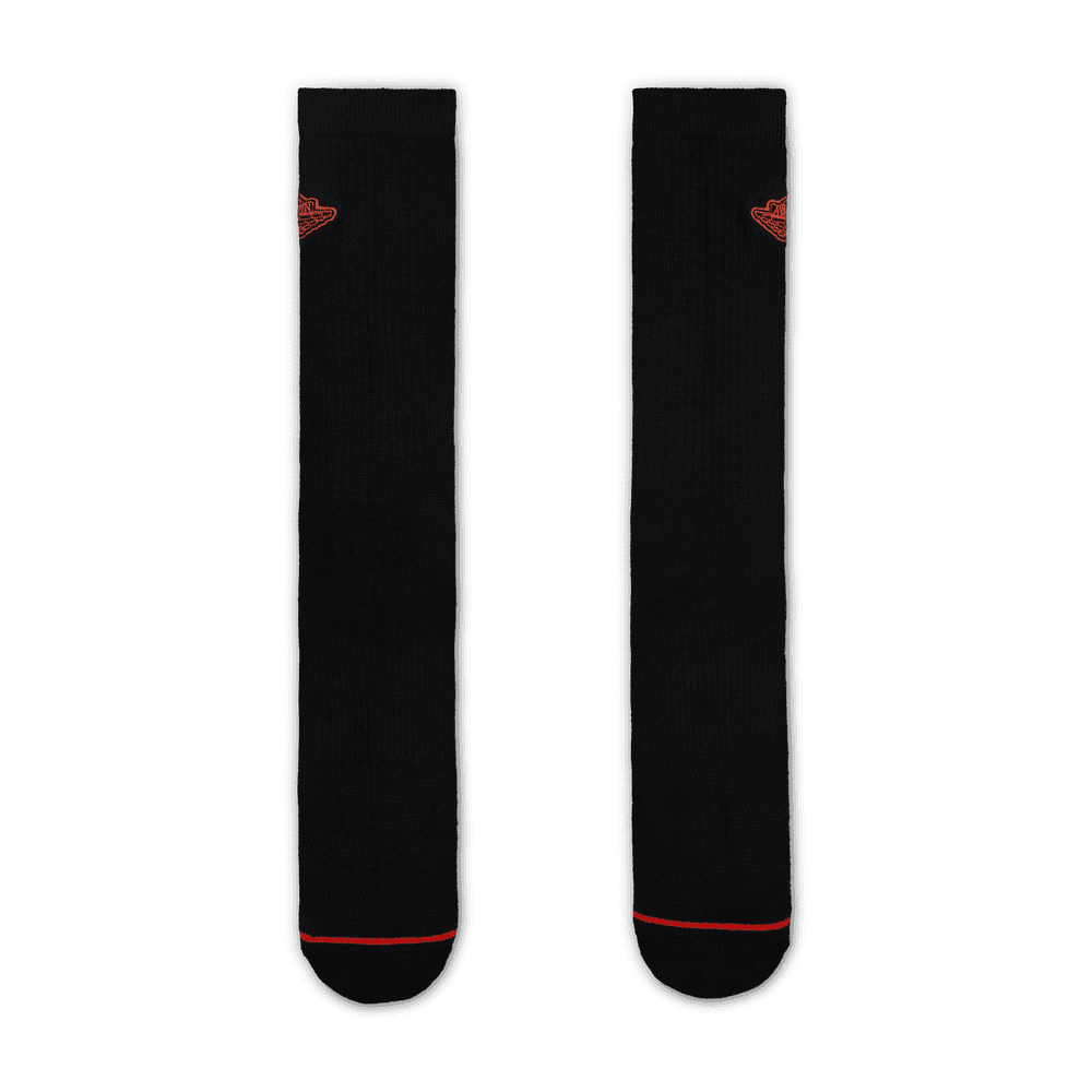 Jordan Everyday Cushioned Crew Socks (1 Pair) 'Black/Red'