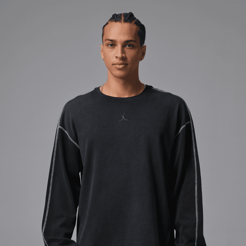 Jordan Flight Men's Heavyweight Long-Sleeve Top 'Black/Sail'