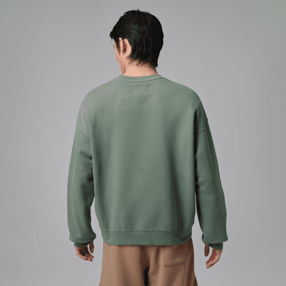 Jordan Brooklyn Men's Fleece Crewneck Sweatshirt 'Vintage Lichen'