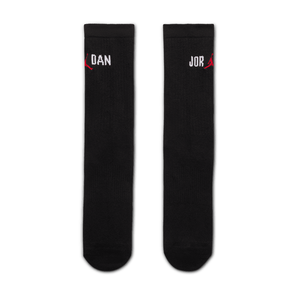 Jordan Everyday Crew Socks (1 Pair) 'Black/White/Red'