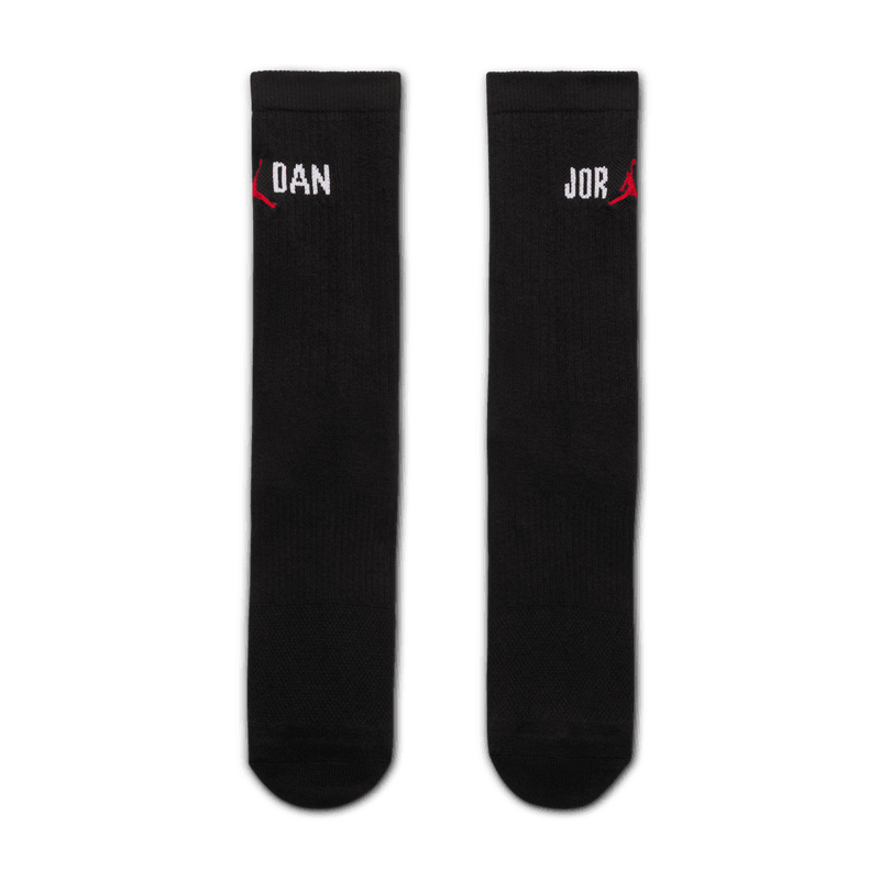 Jordan Everyday Crew Socks (1 Pair) 'Black/White/Red'