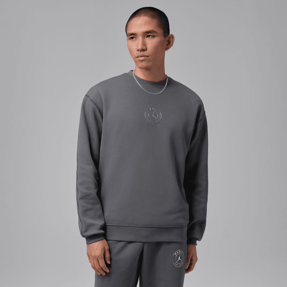 Paris Saint-Germain Hoop Fleece Men's Crewneck Sweatshirt 'Graphite'