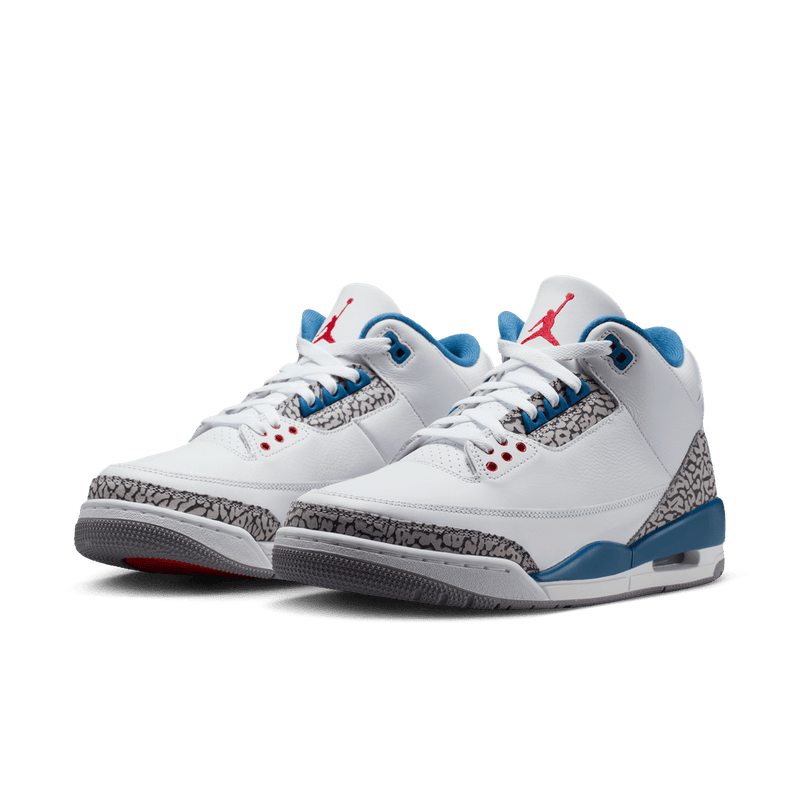 Air Jordan 3 Retro "True Blue" Men's Shoes 'White/Red/True Blue'