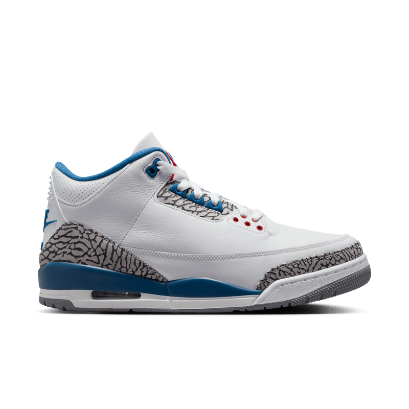 Air Jordan 3 Retro "True Blue" Men's Shoes 'White/Red/True Blue'