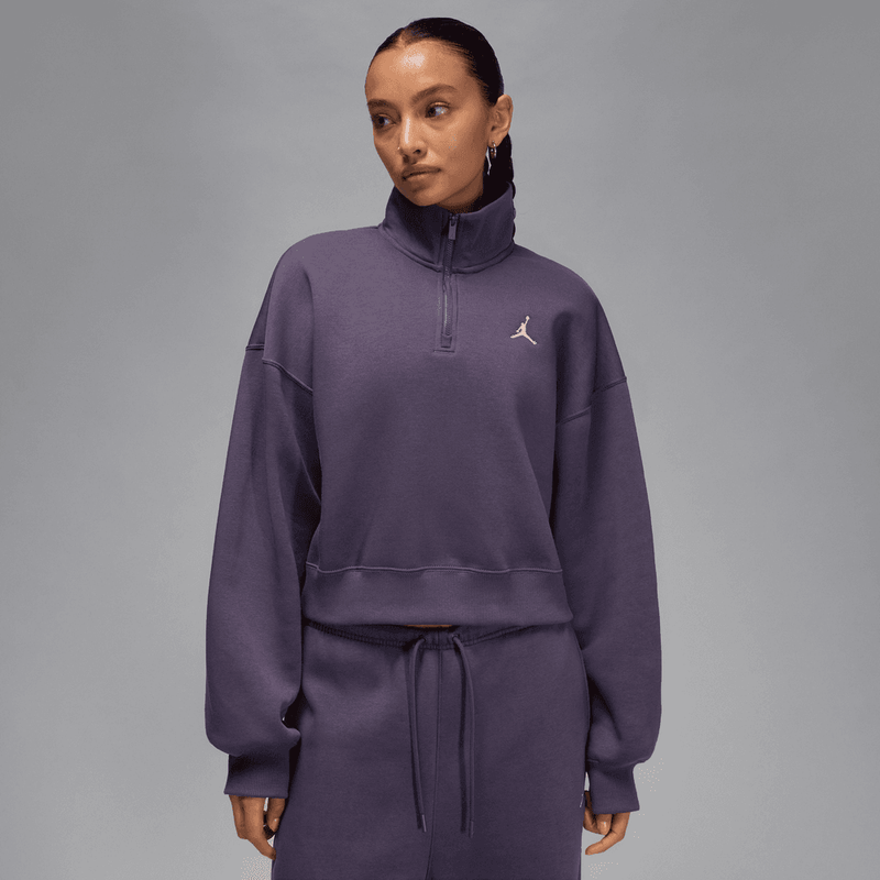 Jordan Brooklyn Fleece Women's 1/4-Zip Top 'Dark Raisin'