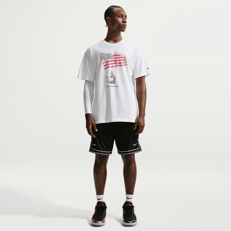 Nike Men's Basketball T-Shirt LeBron James LeBron "Old Glory"  'White'