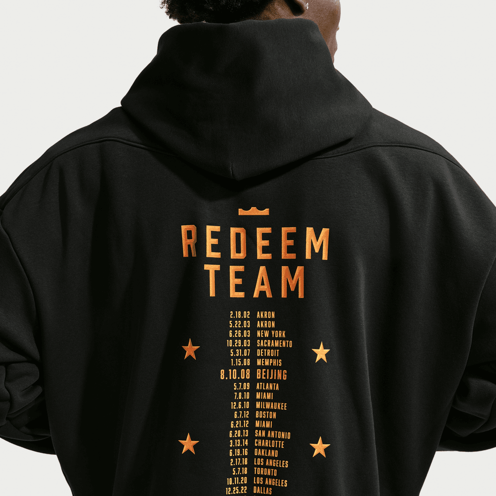 LeBron James LeBron "Out For Redemption" Men's Therma-FIT Brushed Basketball Pullover Hoodie 'Black'