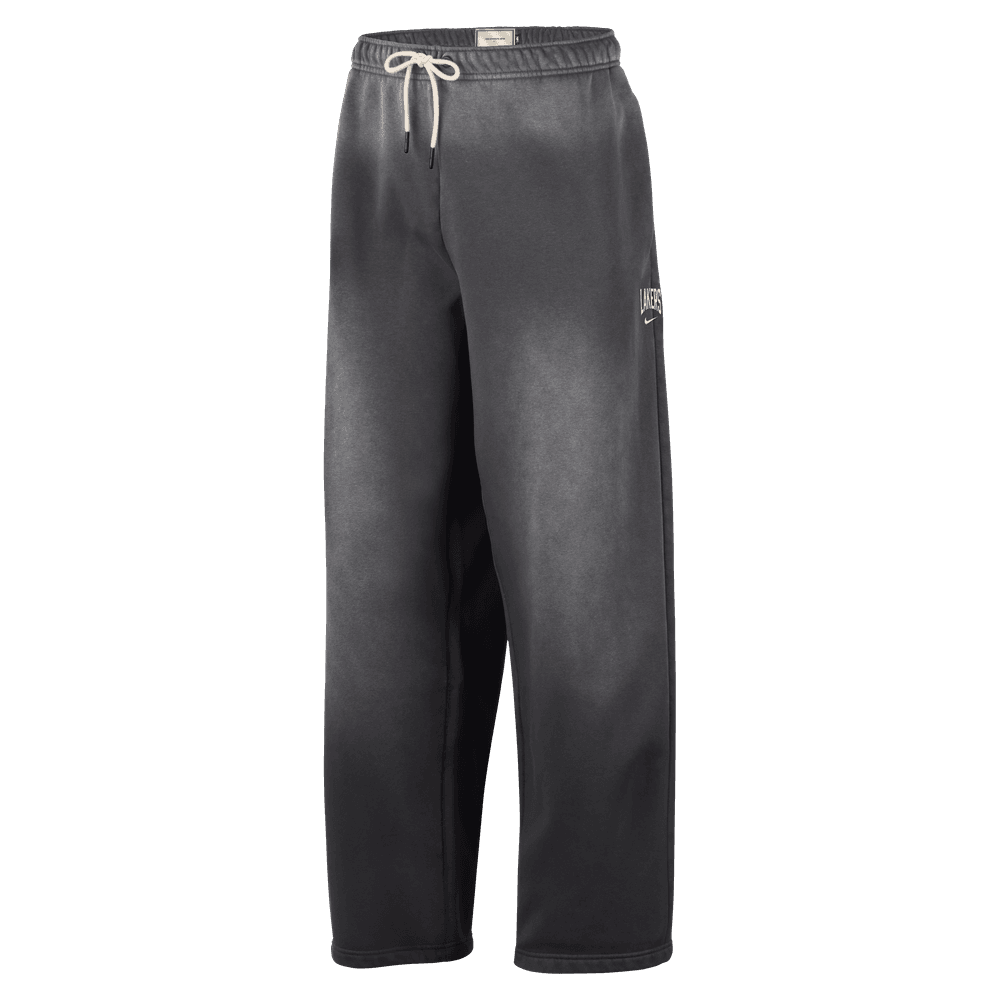 Los Angeles Lakers Standard Issue Nike Men's Fleece Open-Hem Basketball Pants 'Dark Charcoal'
