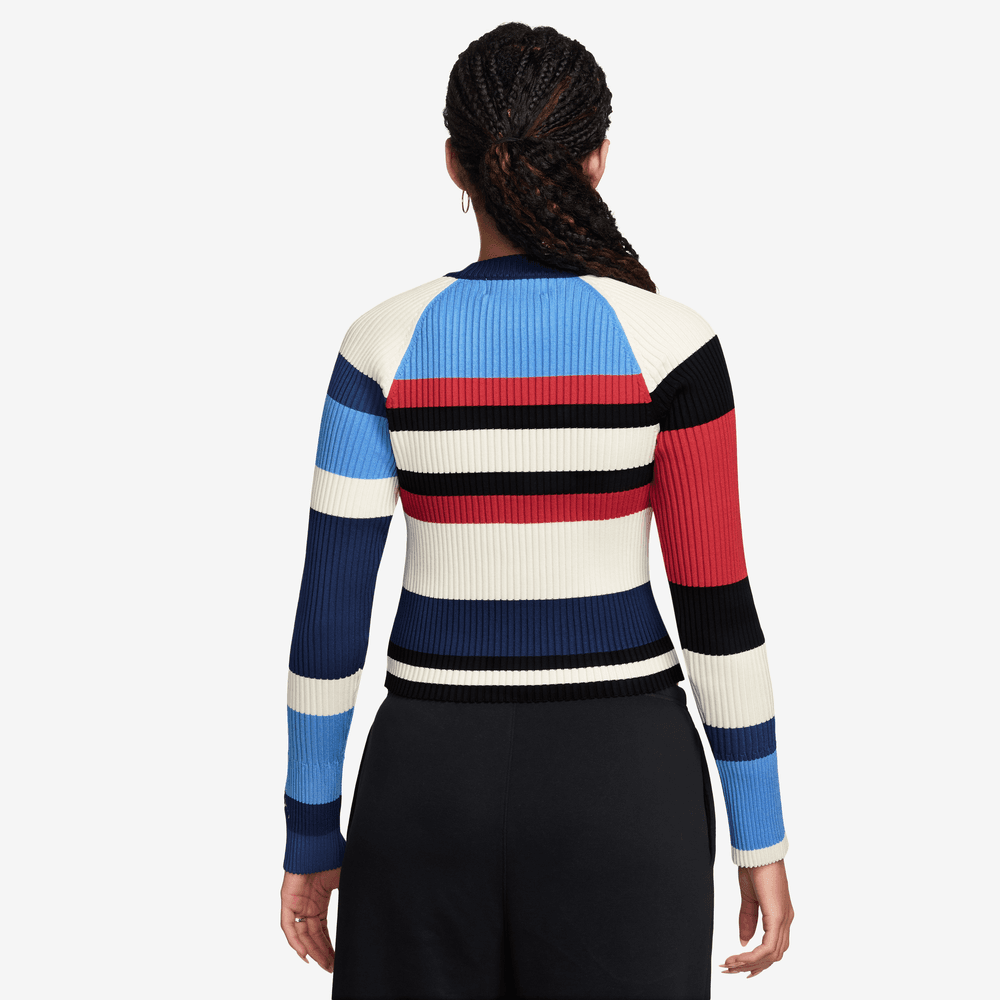 Jordan Flight Women's Long-Sleeve Striped Sweater 'Blue/Sail'