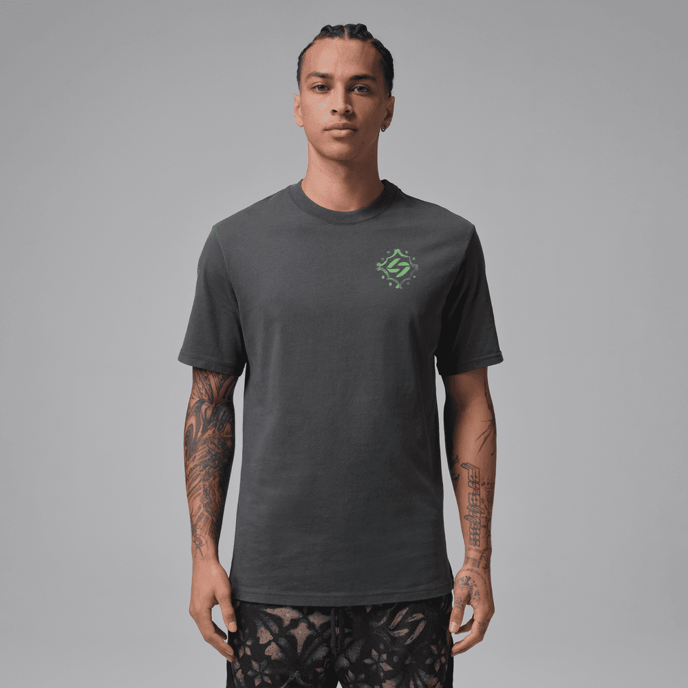 Luka Men's T-Shirt 'Anthracite/Green'