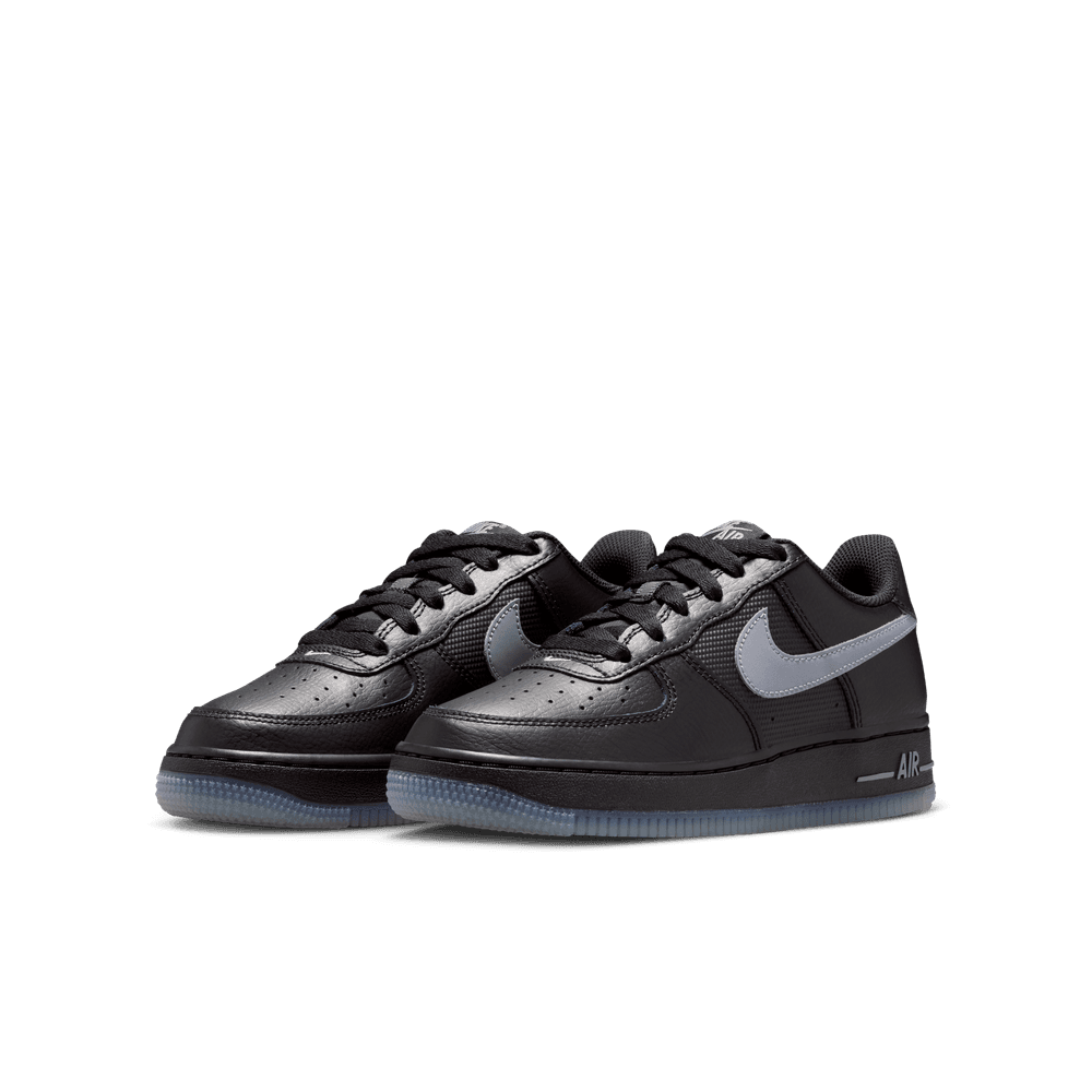 Nike Air Force 1 Big Kids' Shoes 'Black/Cool Grey'