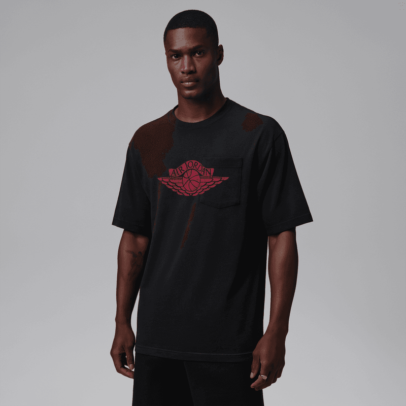 Jordan Flight Essentials Men's Pocket T-Shirt 'Black/Red'