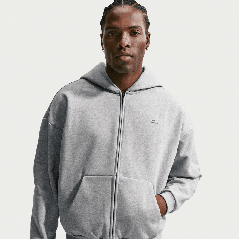 Nike Standard Issue Men's Therma-FIT Full-Zip Basketball Hoodie TALL SIZE 'Grey Heather'
