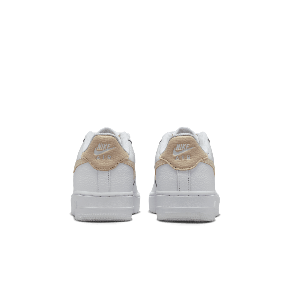 Nike Air Force 1 Big Kids' Shoes (GS) 'White/Rattan'