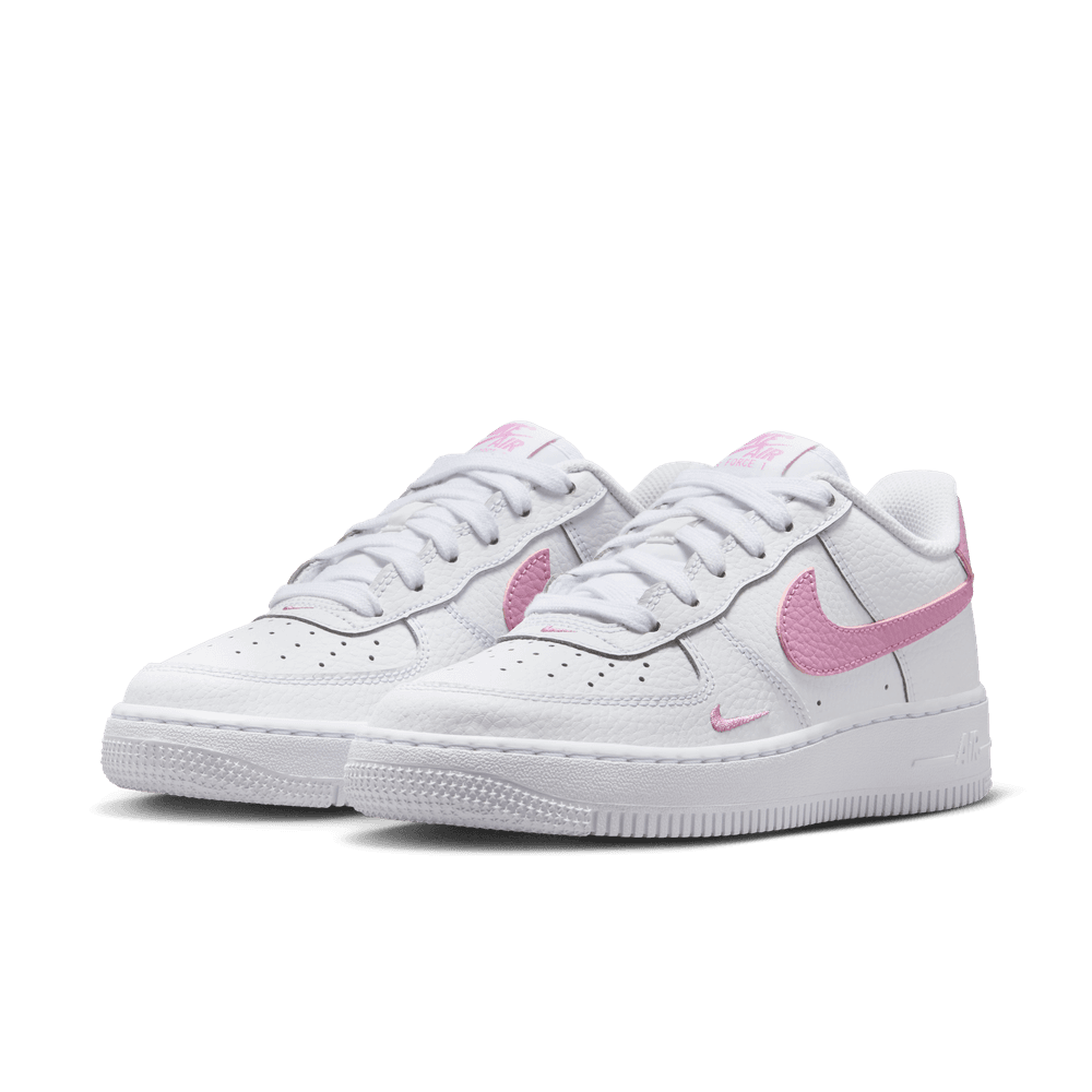 Nike Air Force 1 Big Kids' Shoes (GS) 'White/Magenta'
