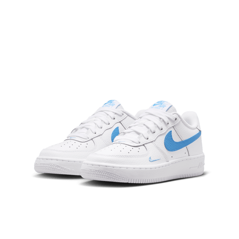 Nike Air Force 1 Big Kids' Shoes (GS) 'White/Blue'
