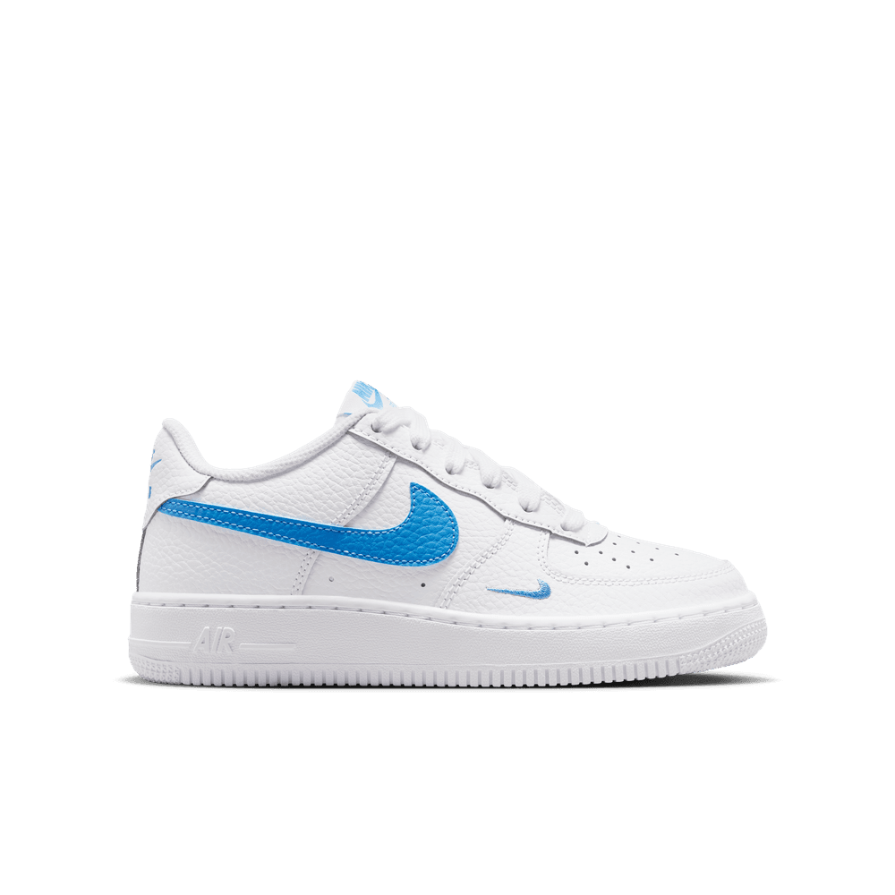 Nike Air Force 1 Big Kids' Shoes (GS) 'White/Blue'