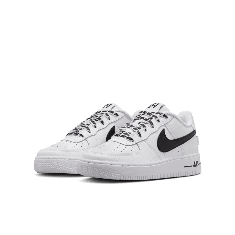 Nike Air Force 1 Low Big Kids' Shoes (GS) 'White/Black'