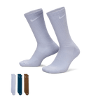 Nike Everyday Plus Cushioned Training Crew Socks (3 Pairs) 'Ghost/Blue/Brown'