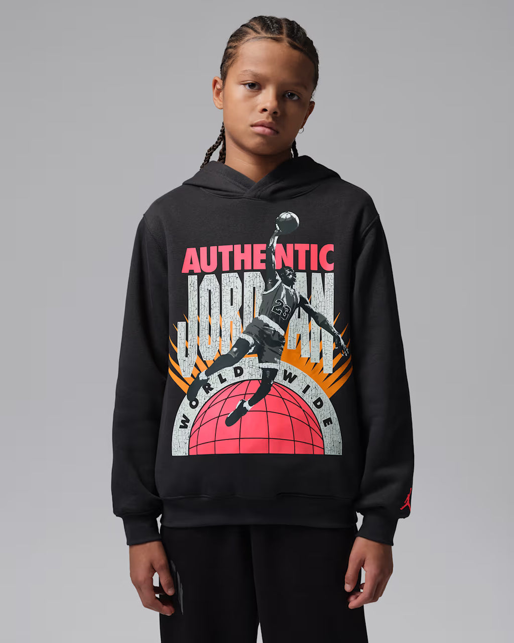 Jordan Big Kids Authentic Worldwide Hoodie