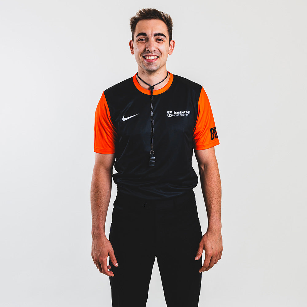 Basketbal.Vlaanderen Refspect Referee Shirt Men 'Black/Orange'