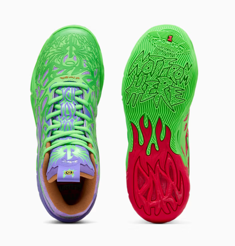 Puma LaMelo Ball MB.04 (GS) "TMNT R&D" 'Green/Purple/Red'