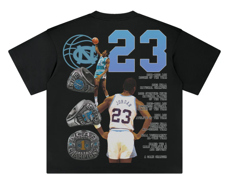 Athentiq Jordan UNC T-Shirt 'Black'