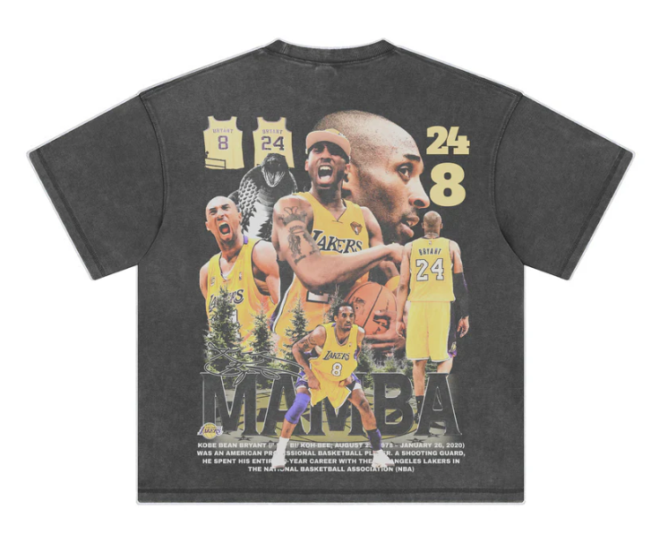 Athentiq Kobe Bean Bryant T-Shirt 'Vintage Dark Grey'