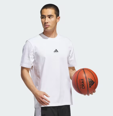 Adidas Basketball Graphic Tee 'White'