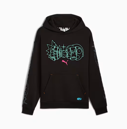 Puma Hoops x Rick and Morty Hoodie 'Puma Black'