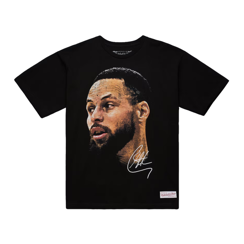 Stephen Curry NBA Real Big Face Player T-Shirt 'Black'