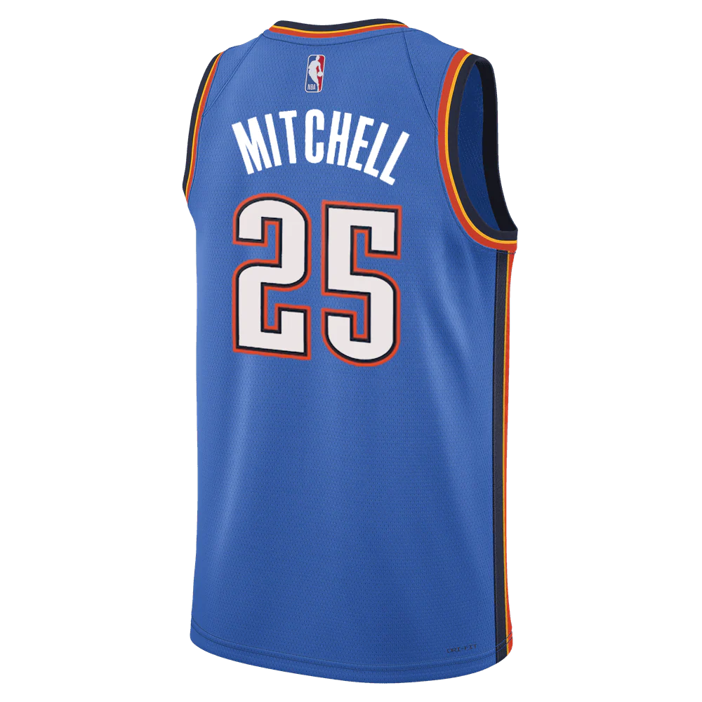Ajay Mitchell NBA Oklahoma City Thunder Icon Edition Kids Jersey 'Blue'