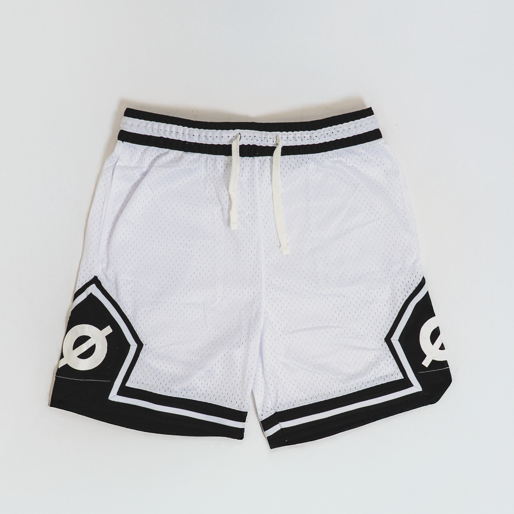 KLOVR Mesh Basketball Shorts 'White/Black'