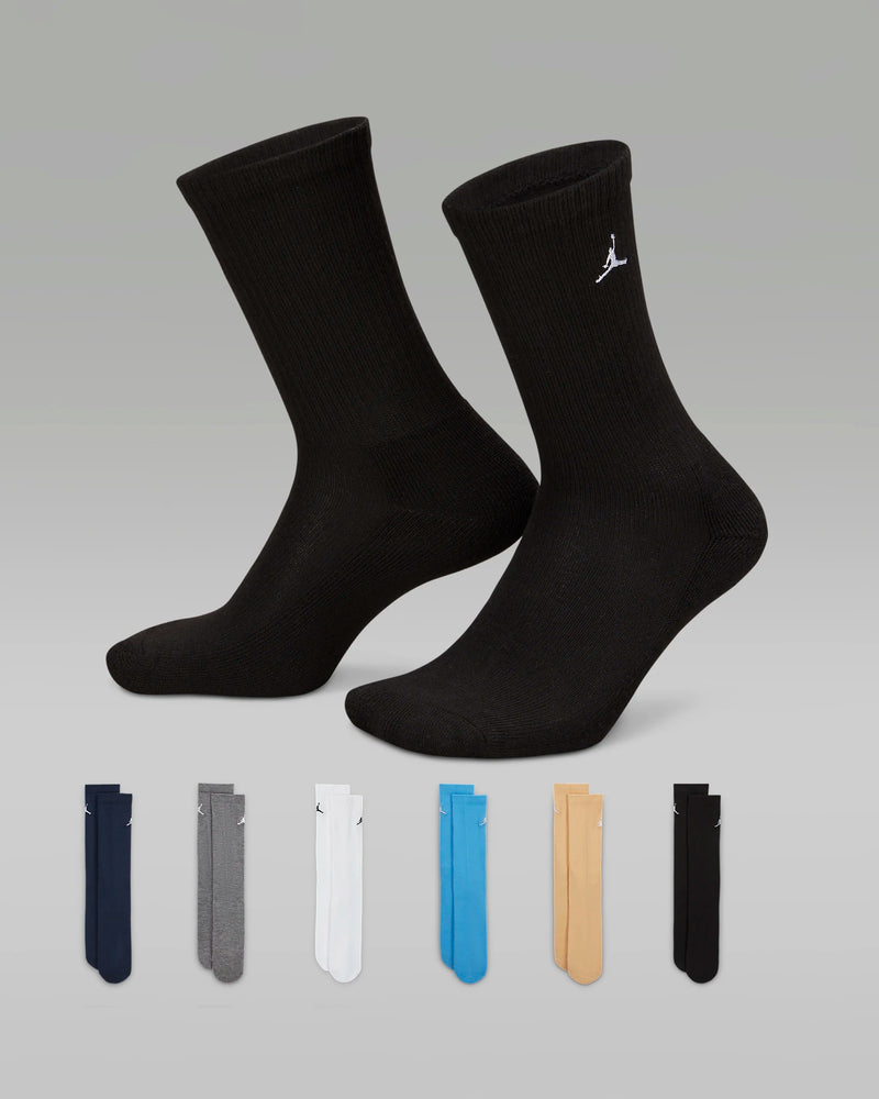 Jordan Everyday Essentials Big Kids' Crew Socks (6 Pairs) 'Multi'